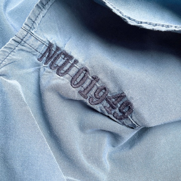 Blue Short Sleeve Utility Collared Pocket Shirt XL - Picture 8 of 9